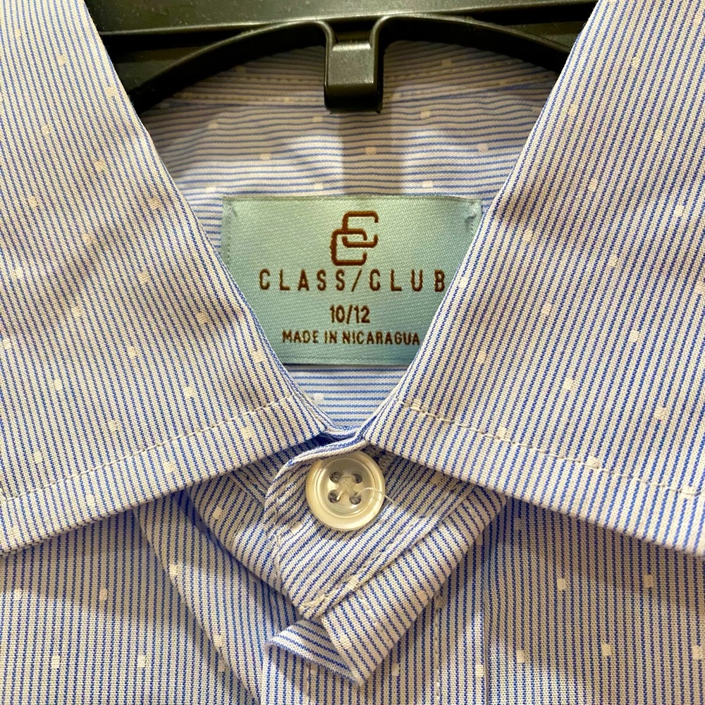 NWT 10/12 long sleeve button up shirt